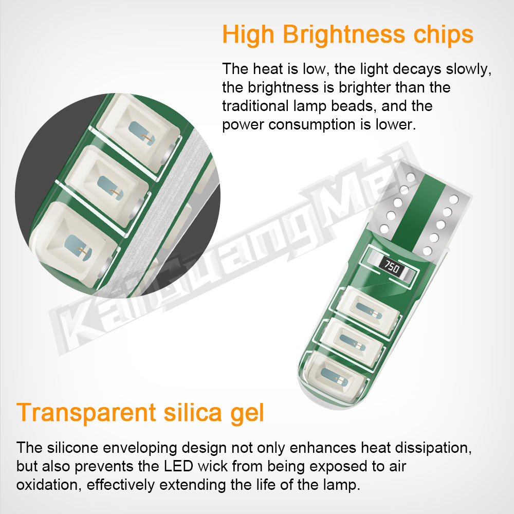 2/10 قطعة T10 W5W مصباح ليد Ca - مراجعة Sos Light Strobe وسعره